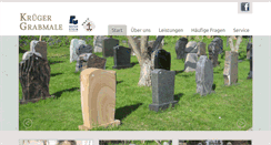 Desktop Screenshot of kruegergrabmale.de