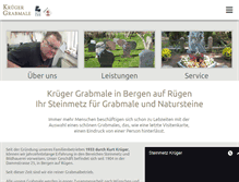 Tablet Screenshot of kruegergrabmale.de